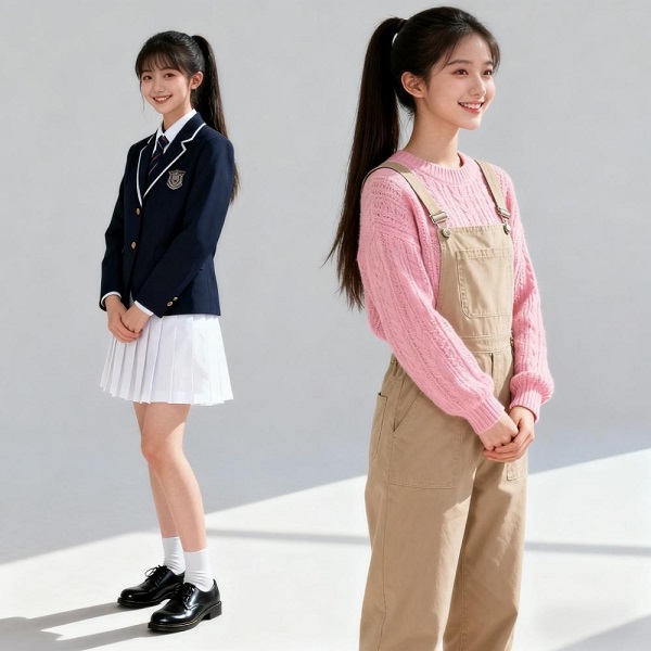 定制校服與日常常服對(duì)比