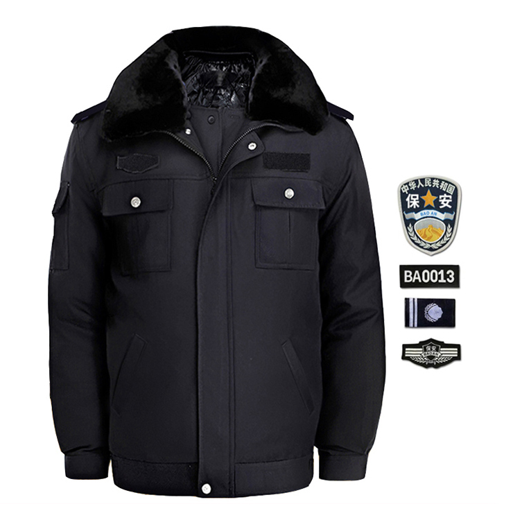 冬季保安標志棉服定制款式圖片